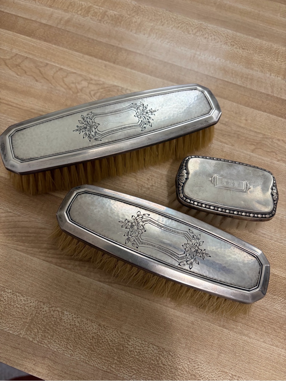 Silver Clothing Brush - Polished Metal Finish